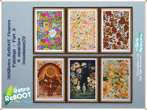 Sims 4 — Retro ReBOOT Flowers Paintings - Part 3 by Moniamay72 — [MM]Retro ReBOOT Flowers Paintings - Part 3 6 swatches.