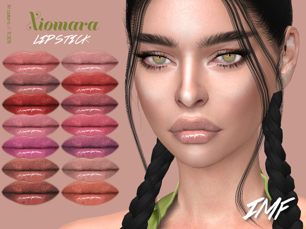 Sims 4 — IMF Xiomara Lipstick N.329 by IzzieMcFire — Xiomara Lipstick N.329 contains 14 colors in hq texture. Standalone