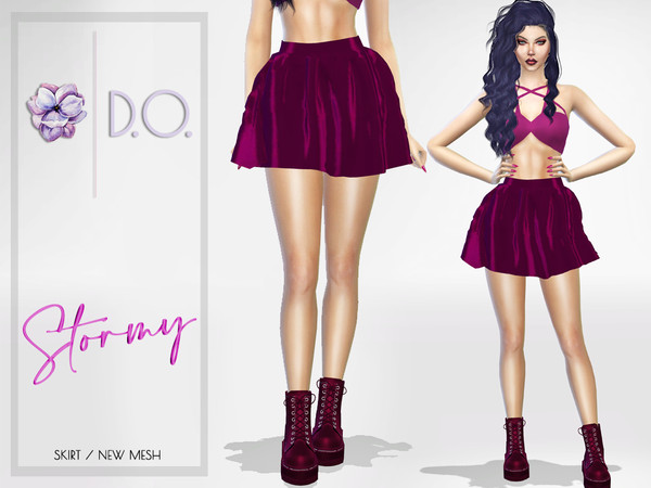 Sims 4 — D.O.Lilac Stormy Skirt 94 by DOLilac — Custom thumbnail Adult-Elder-Teen-Young Adult For Female Custom thumbnail