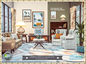 Sims 4 — Retro ReBOOT Living Room Set by Moniamay72 — Retro ReBOOT Living Room Set. Recolor by Moniamay72.