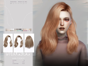 Sims 4 — WINGS-TO0310 by wingssims — Colors:36 All lods Compatible hats Hope you like it!