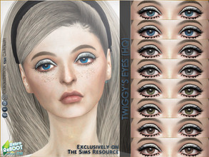 Sims 4 — Retro ReBOOT Twiggy's Eyes by Caroll912 — - A realistic texture of Twiggy Lawson's eyes. - 8 swatches total: ~ 2