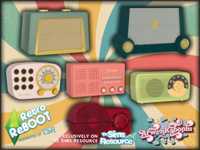 Sims 4 — Retro ReBOOT Radios II by ArwenKaboom — A set of retro radios to make your rooms more fun. You can find all