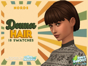 Sims 4 — Retro ReBOOT - Donna Hair by Nords — Heya simmies. This hair was a real piece of work, let me tell you, the