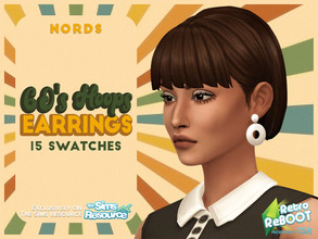 Sims 4 — Retro ReBOOT - 60's Hoops Earrings by Nords — Hey guys!! I am so excited to be sharing these earrings with you,