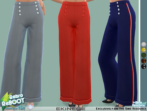 Sims 4 — Retro ReBOOT - Sailor Pants by ekinege — The iconic sailor pants which influenced many 1930s fashions. Very wide