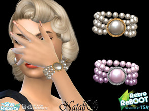 Sims 4 — Retro ReBOOT_NataliS_ 60s pearl bracelet by Natalis — Retro ReBOOT_NataliS_ 60s pearl bracelet. FT-FA-FE 6