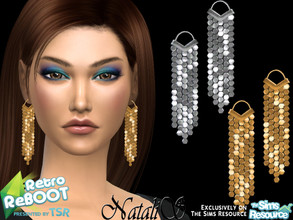 Sims 4 — Retro ReBOOT_NataliS_ 70s disco mesh earrings by Natalis — Retro ReBOOT_NataliS_ 70s disco mesh earrings.