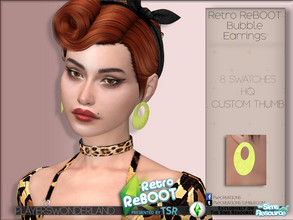 Sims 4 — Retro ReBoot - Bubble Earrings by PlayersWonderland — . 8 Swatches . HQ . Custom thumbnail