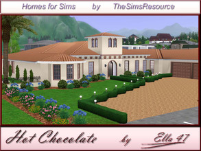 Sims 3 — Hot Chocolate by ella47 — Hot Chocolate is a one storie beautiful Villa Foyer, Livingroom, nice Kitchen,