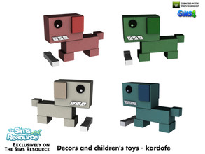 Sims 4 — kardofe_Decors and children's toys_Doggy by kardofe — Toy for children, it is a cute little dog with his bone,