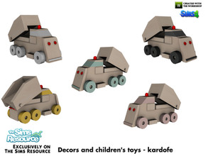 Sims 4 — kardofe_Decors and children's toys_Dump Truck by kardofe — Child's toy,it is a small dump truck,in five color