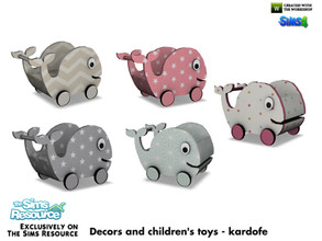 Sims 4 — kardofe_Decors and children's toys_Whale cart by kardofe — Nice whale-shaped cart, with support points so you