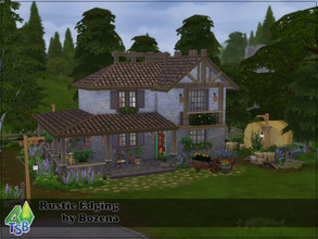 Sims 4 — Rustic Edging by Bozena — The house is located in the Windslar. Windenburg. -kitchen and diningroom -livingroom