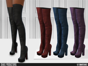 Sims 4 — ShakeProductions 655 - High Heel Boots by ShakeProductions — Shoes/High Heel-Boots New Mesh All LODs Handpainted