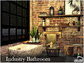 Sims 4 — Industry Bathroom by nobody13922 — Beautiful industrial bathroom, small and cozy. Size: 6x4 Price: 10 337$ Wall