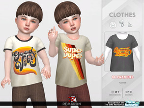 Sims 4 — ReMaron_T_70sShirt01 by remaron — -06 Swatches available -Toddler Category -Custom CAS thumbnail -Base Game