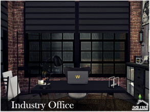 Sims 4 — Industry Office by nobody13922 — A small office in an industrial style, with chess, an easel and elegant junk.