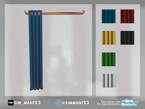 Sims 4 — Left - Solid Recolors - Barclay Curtain by sim_man123 — A set of 6 basic solid colors for my Barclay Curtains.
