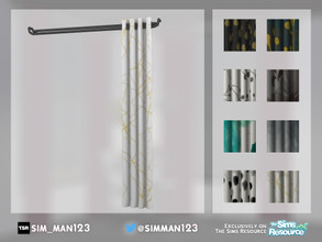 Sims 4 — Right - Modern Recolors - Barclay Curtain by sim_man123 — A set of 8 modern prints for my Barclay Curtains.