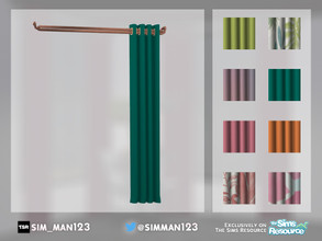 Sims 4 — Right - Tropical Recolors - Barclay Curtains by sim_man123 — A set of 8 tropical themed patterns for my Barclay