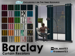Sims 4 — Barclay Curtain Recolors by sim_man123 — Better late than never! A relatively large collection of recolors for