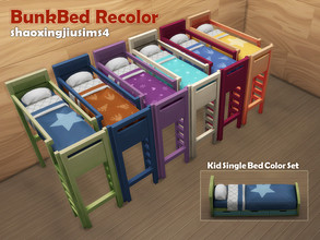 Sims 4 — BunkBedRecolor - KidSingleBed Set by jeisse197 — 6 recolor in, hope you like it! Category : Objects Please do