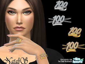 Sims 4 — NataliS_100 points emoji bracelet+ring  by Natalis — NataliS_100 points emoji bracelet+ring. FT-FA-FE 2 colors.