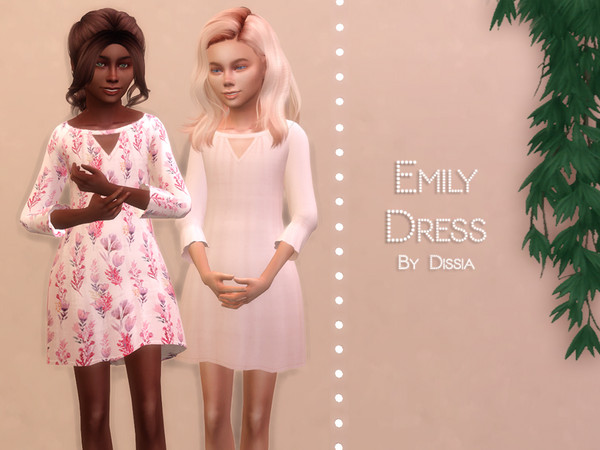 Sims 4 — Emily Dress Kids by Dissia — Emily Dress for Kids 5 swatches