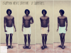 Sims 4 — Egyptian Men's Bottom by bekahluann — Egyptian Themed Men's Bottom ~ Requires Island Living