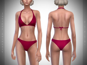 Sims 4 — Juniper Swimsuit. by Pipco — 15 Swatches Base Game Compatible New Mesh All Lods Specular and Normal Maps Custom