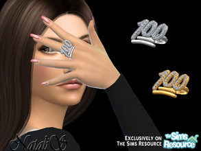 Sims 4 — NataliS_100 points emoji ring by Natalis — NataliS_100 points emoji ring. FT-FA-FE 2 colors. Available in the