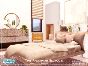 Sims 4 — Tiny Apartment Bedroom by sharon337 — This is a Room Build 6 x 4 Room $4,324 Please make sure you download all