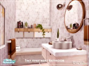 Sims 4 — Tiny Apartment Bathroom by sharon337 — This is a Room Build 2 x 4 Room $4,517 Please make sure you download all