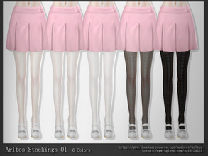 Sims 4 — Stockings 01 by Arltos — 6 colors HQ compatible.