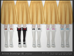 Sims 4 — Stockings 02 by Arltos — 9 colors HQ compatible.