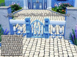 Sims 4 — MB-TerrainPaint_Cobblestones by matomibotaki — MB-TerrainPaint_Cobblestones, rough stone texture for diveway and