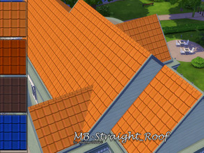 Sims 4 — MB-Straight_Roof by matomibotaki — MB-Straight_Roof, new roof texture in 4 strong solid colors, each item with