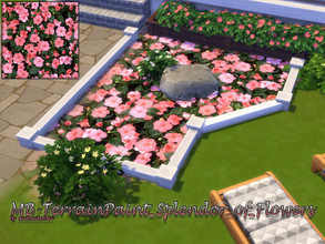 Sims 4 — MB-TerrainPaint_Splendor_of_Flowers by matomibotaki — MB-TerrainPaint_Splendor_of_Flowers, a sea of delicate