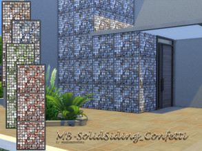 Sims 4 — MB-SolidSiding_Confetti by matomibotaki — MB-SolidSiding_Confetti, unusual tiled wall for inside and outside,