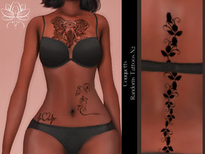Sims 4 — Ramdons tattoos N2 by couquett — Hi guys this a tattoo that i make, for your female sims, i hope you like it and