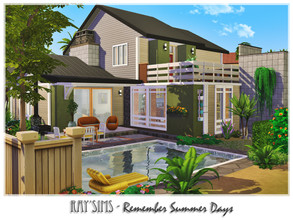 Sims 4 — Retro ReBOOT - Remember Summer Days by Ray_Sims — This house fully furnished and decorated, without custom