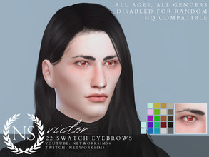 Sims 4 — Victor Brows - Networksims by networksims — Realistic brows in 22 colour swatches.