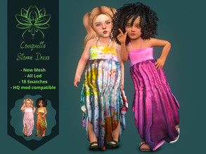 Sims 4 — Stormi Dress by couquett — Hi, this is for your toddler babys, I hoppe you like it -For toddlers -Custom