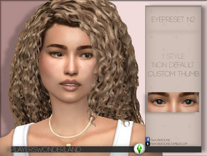 Sims 4 — Eye Preset N2 by PlayersWonderland — . Non default . 1 Style . Custom thumbnail . All ages . You can find it by