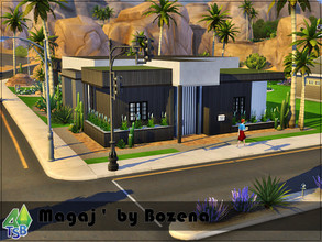 Sims 4 — Magaj by Bozena — The house is located in the Parched Prospect . Oasis Spring. - kitchen and diningroom -