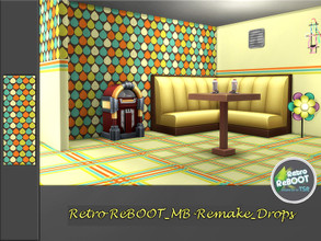 Sims 4 — Retro ReBOOT_MB-Remake_Drops by matomibotaki — Retro ReBOOT_MB-Remake_Drops, colorful wallpaper with retro