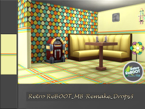 Sims 4 — Retro ReBOOT_MB-Remake_Drops3 by matomibotaki — Retro ReBOOT_MB-Remake_Drops3, colorful wallpaper with retro