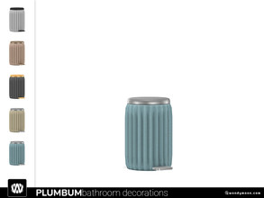 Sims 4 — Plumbum Trash Bin by wondymoon — - Plumbum Bathroom - Trash Bin - Wondymoon|TSR - Creations'2021