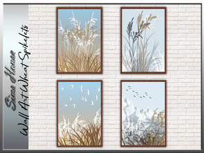 Sims 4 — Wall Art Wheat Spikelets by Sims_House — Wall Art Wheat Spikelets 8 options.